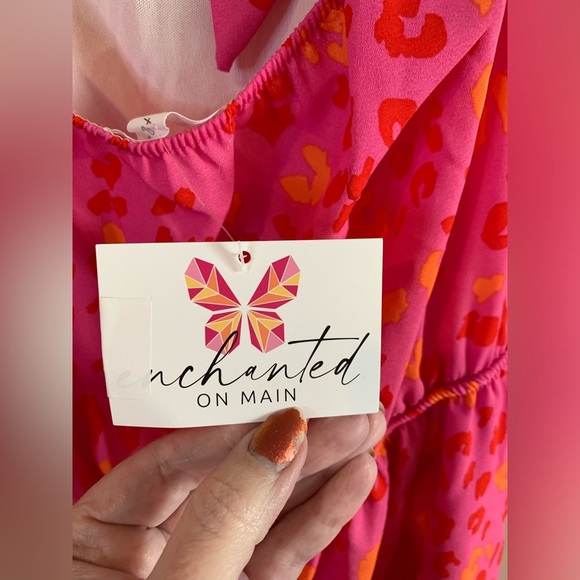 FSL Apparel Hot Pink Leopard Halter Romper - Picture 5 of 10